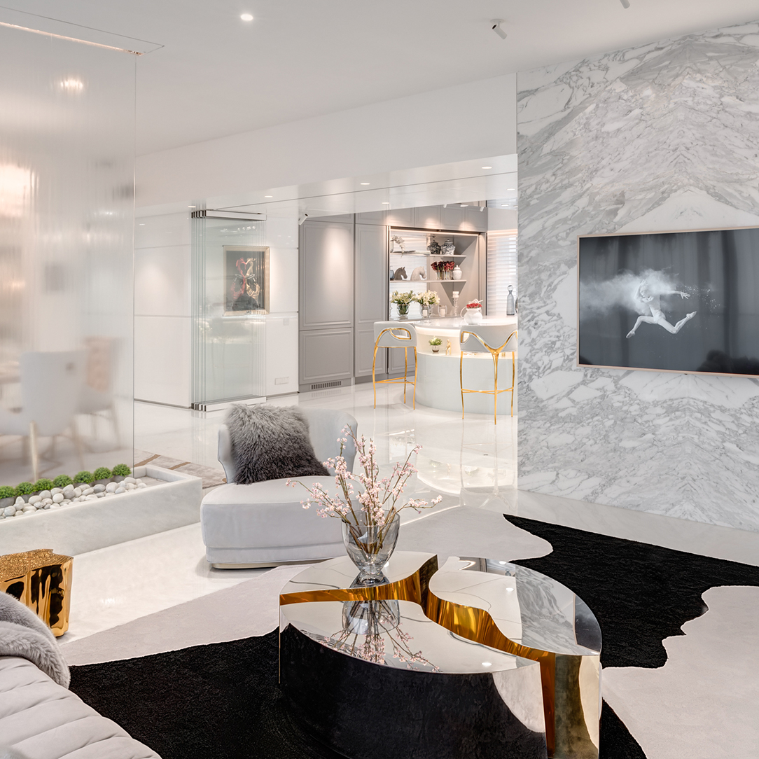 Gold & White Trendsetting House in India by Vratika Gupta