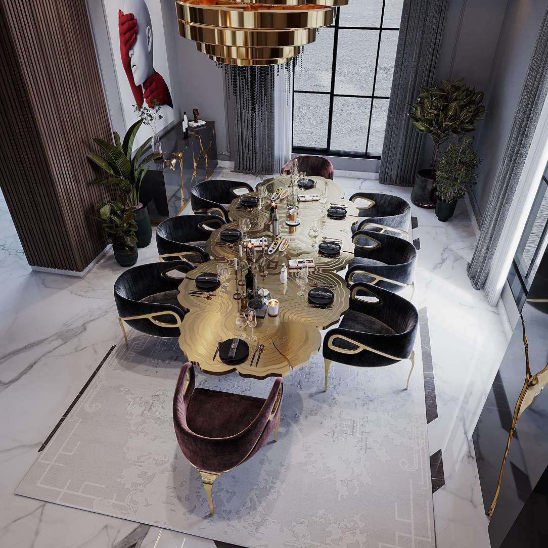 Opulent Modern Classic Villa in Riyadh, Saudi Arabia by Karim Abdul 
Muttalib, K. A. Interior Design With Covet House
