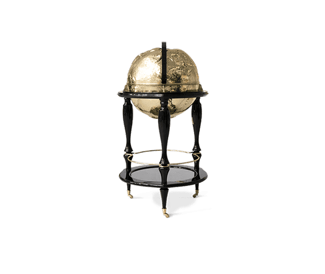 equator gold globe bar by Boca do Lobo