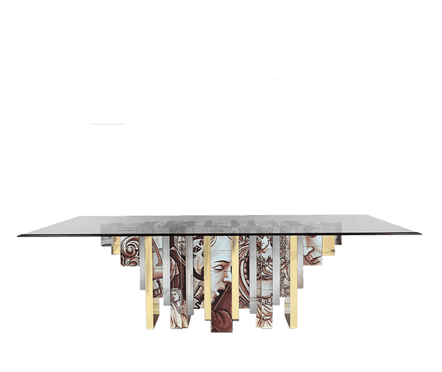 heritage sepia dining table by Boca do Lobo
