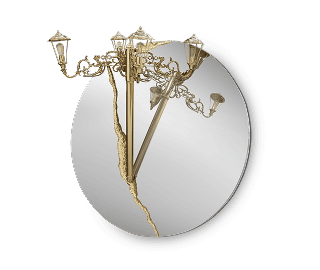 lumiere round mirror by Boca do Lobo