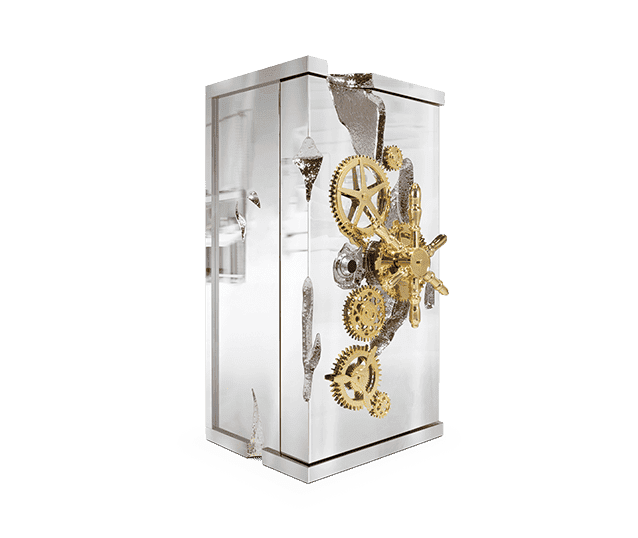 millionaire silver luxury safe by Boca do Lobo