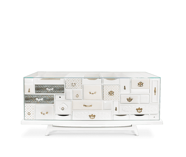 mondrian white sideboard by Boca do Lobo