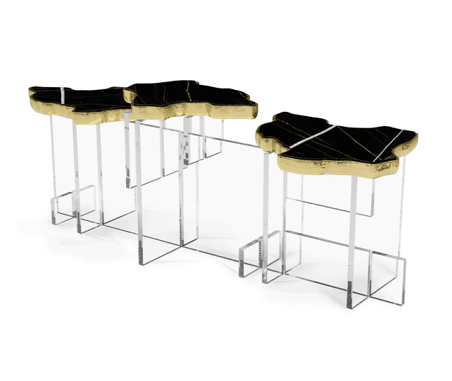monet xl nero marquina side table by Boca do Lobo