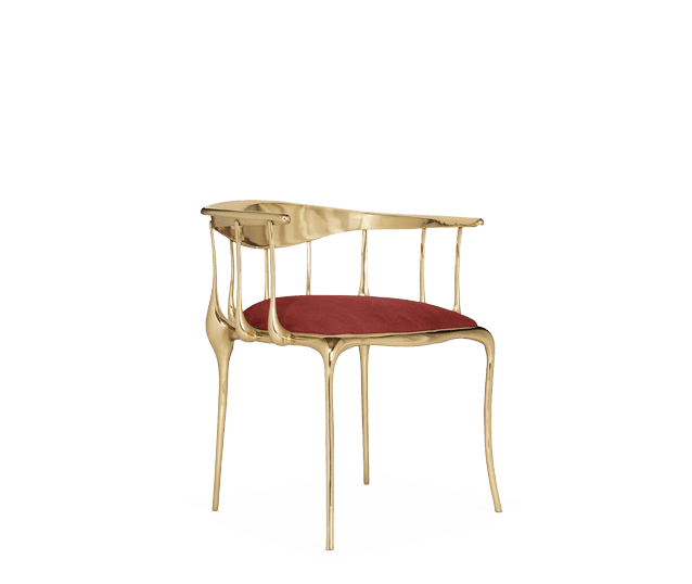 N11 burgundy chair by Boca do Lobo