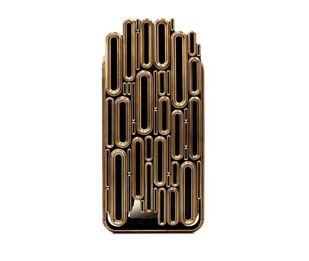 oblong gold cabinet by Boca do Lobo