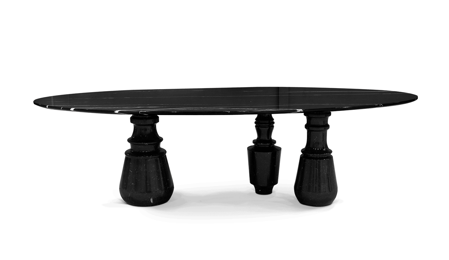 Pietra Oval XL nero marquina Dining Table Design by Boca do Lobo