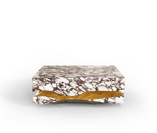 Quarry calacatta violla marble center table by Boca do Lobo